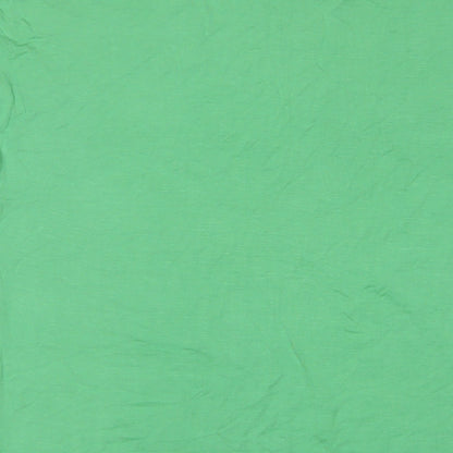 Los Angeles Womens Green Viscose Basic T-Shirt Size 14 Crew Neck