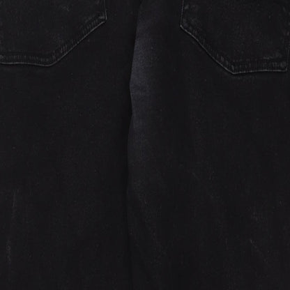 ASOS Mens Black Cotton Tapered Jeans Size 42 in L32 in Regular Zip