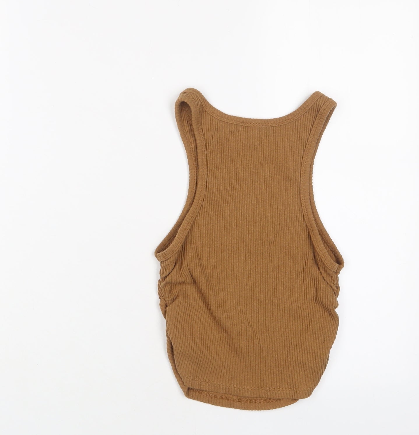 Womens UK Size S Fashion Nova Brown Cropped Tank