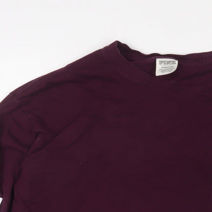 Womens UK Size S PINK Purple Basic T-Shirt