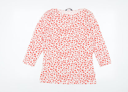 Womens UK Size 12 Marks and Spencer Red Basic T-Shirt