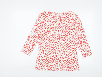 Womens UK Size 12 Marks and Spencer Red Basic T-Shirt