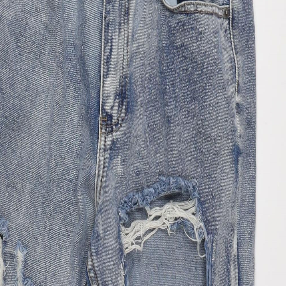 Womens UK Size 8 The Rockin Rev Regular Fit Straight Blue Jeans