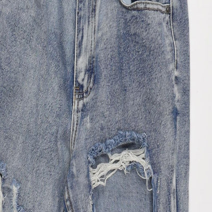 Womens UK Size 8 The Rockin Rev Regular Fit Straight Blue Jeans