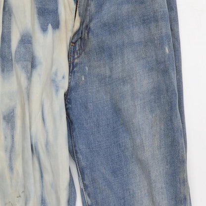 Levi's Mens Blue Cotton Blend Straight Jeans Size 26 in L29 in Regular Zip