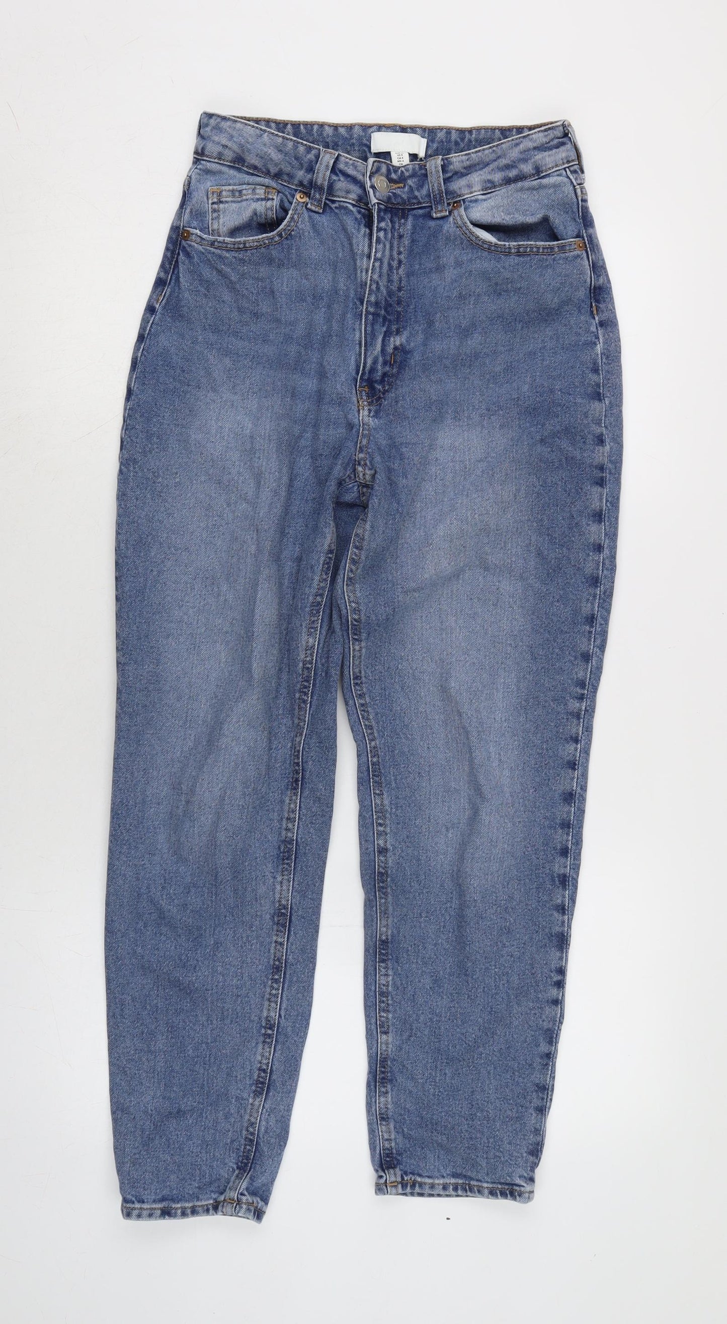 Womens UK Size 8 H&M Regular Fit Straight Blue Jeans