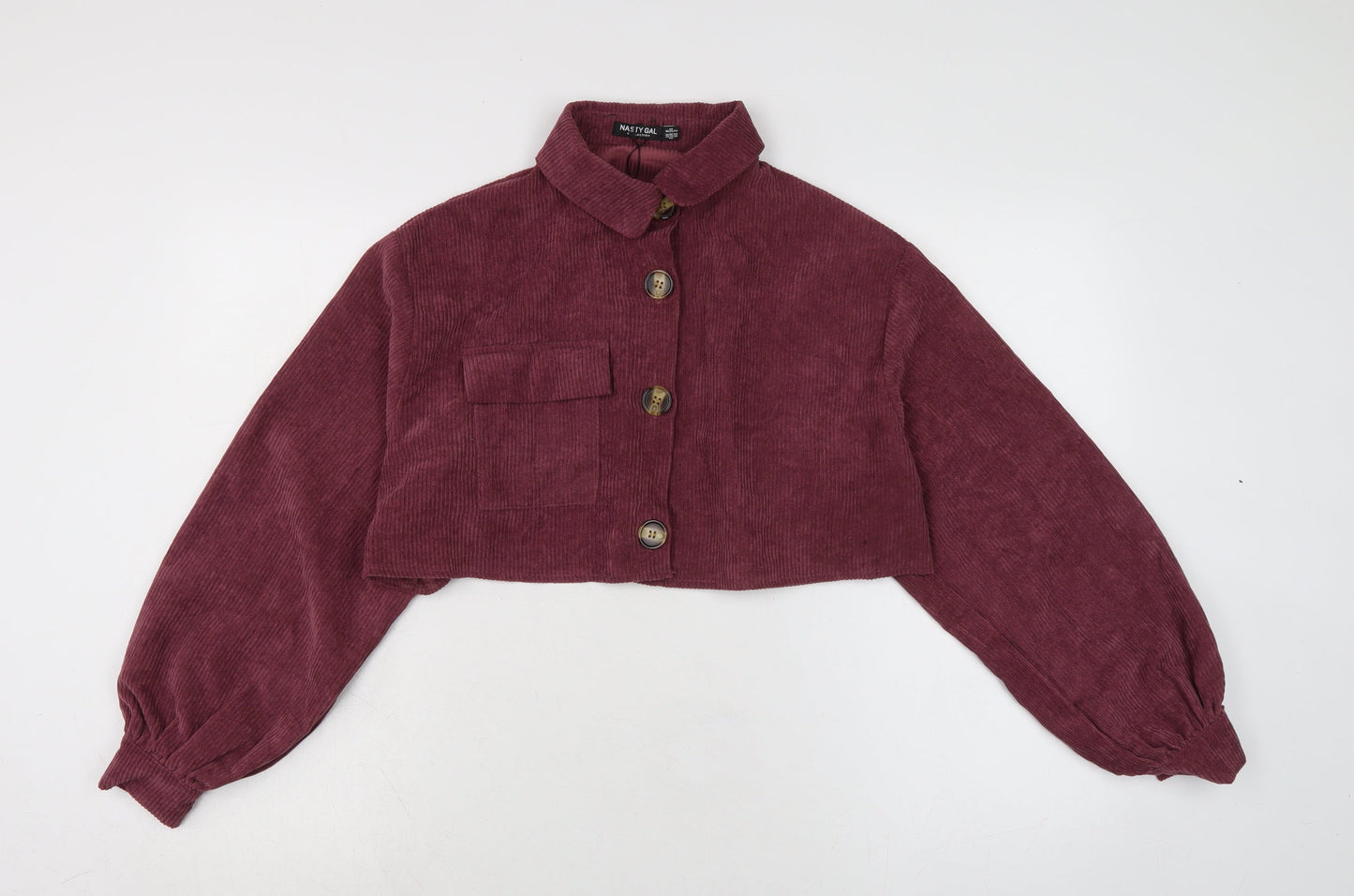 Nasty Gal Womens Purple Jacket Size 8 Button