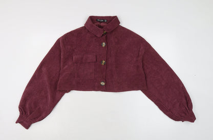 Nasty Gal Womens Purple Jacket Size 8 Button