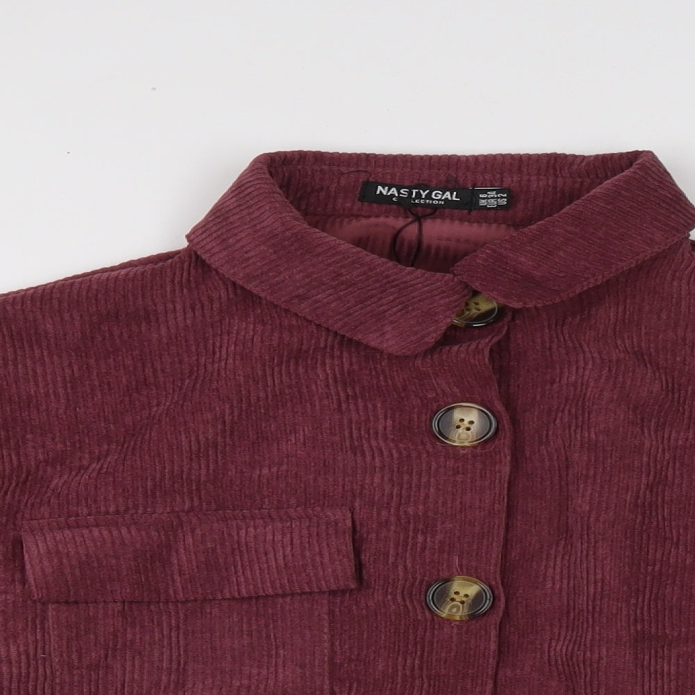 Nasty Gal Womens Purple Jacket Size 8 Button