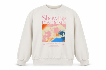 Womens UK Size S Pull&Bear Ivory Pullover Sweatshirt
