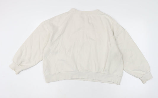 Womens UK Size S Pull&Bear Ivory Pullover Sweatshirt