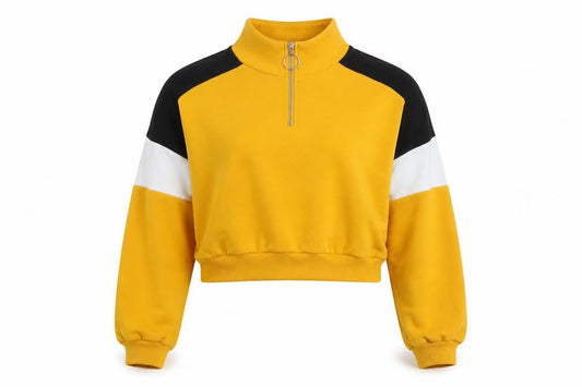 Womens UK Size S Divided Yellow Pullover Sweatshirt