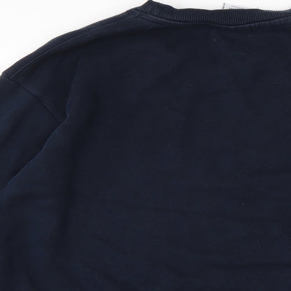 Zara Mens Blue Cotton Pullover Sweatshirt Size M