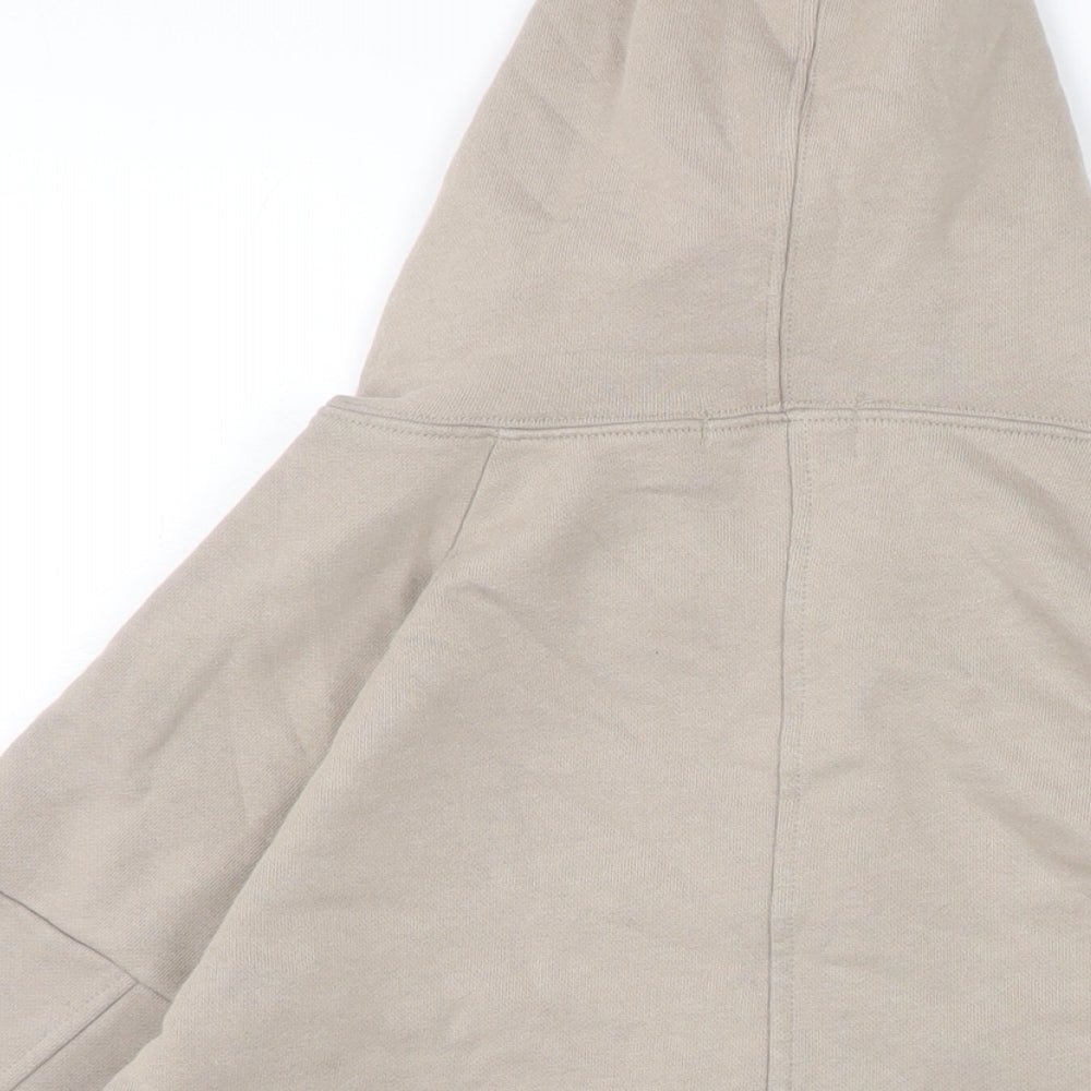 MDV Womens Beige Cotton Pullover Sweatshirt Size 8 - Zipped cuffs.