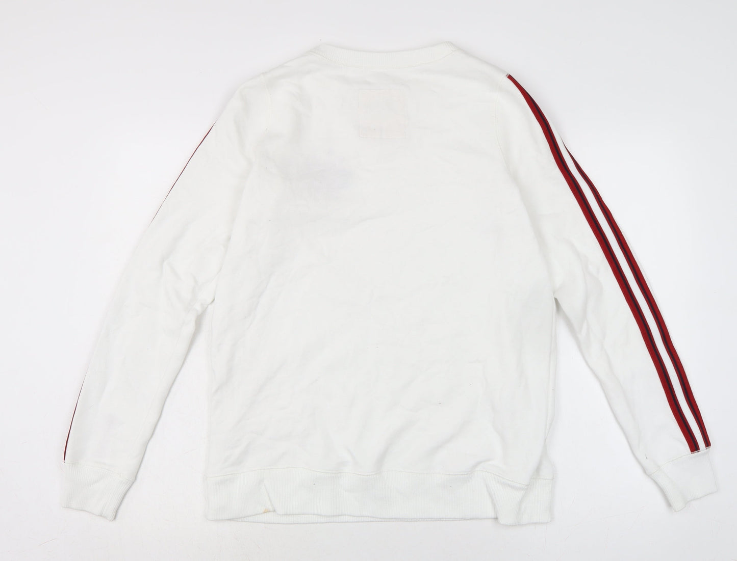 Hollister Womens White Cotton Pullover Sweatshirt Size S