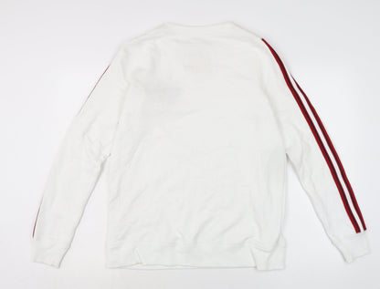 Hollister Womens White Cotton Pullover Sweatshirt Size S