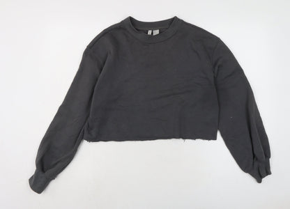 Divided Womens Grey Cotton Pullover Sweatshirt Size M