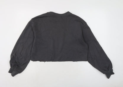 Divided Womens Grey Cotton Pullover Sweatshirt Size M