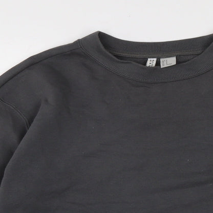 Divided Womens Grey Cotton Pullover Sweatshirt Size M