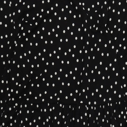 Zara Womens Black Polyester Shift Size S Crew Neck