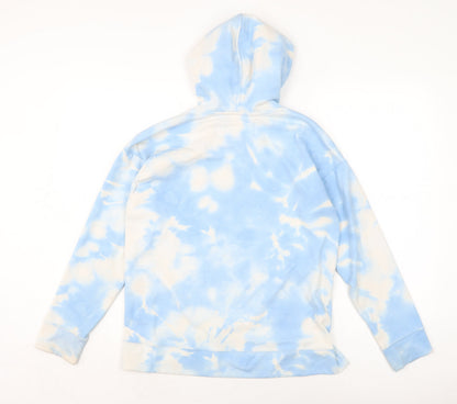 Abercrombie Active Girls Blue Cotton Pullover Hoodie Size 12-13 Years