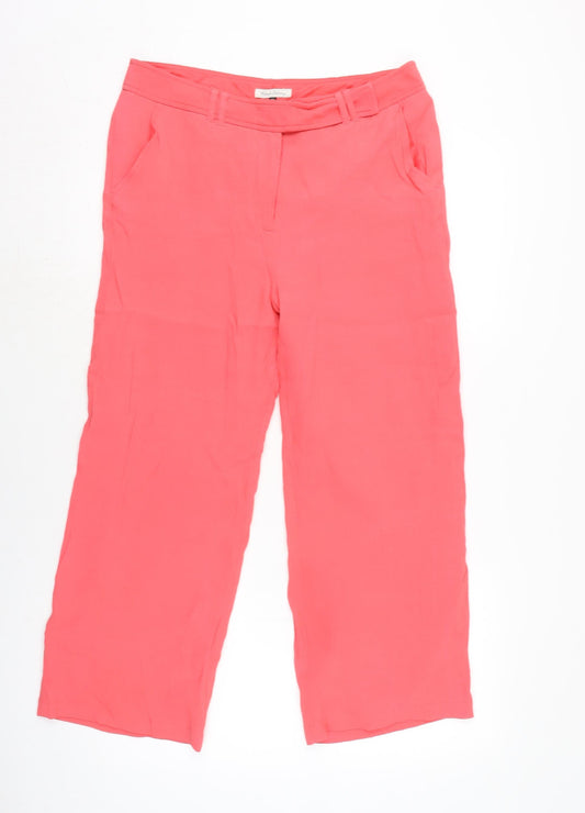 Womens UK Size 12 NEXT Regular Fit  Pink Trousers