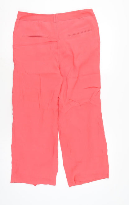 Womens UK Size 12 NEXT Regular Fit  Pink Trousers