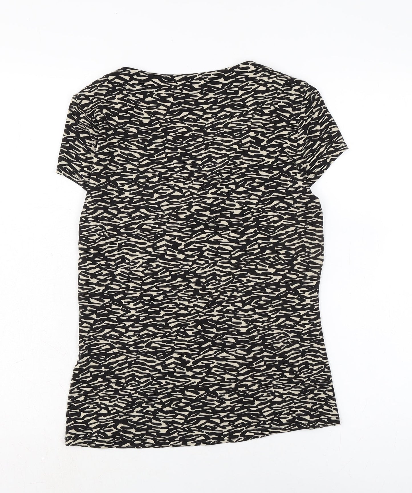 Plantet Womens Black Acrylic Basic T-Shirt Size XS Boat Neck