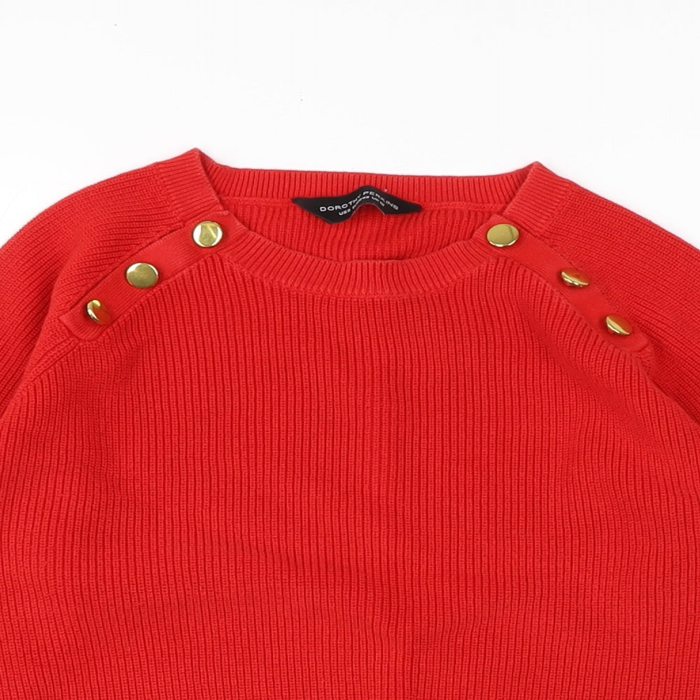 Womens UK Size 12 Dorothy Perkins Red Pullover Jumper
