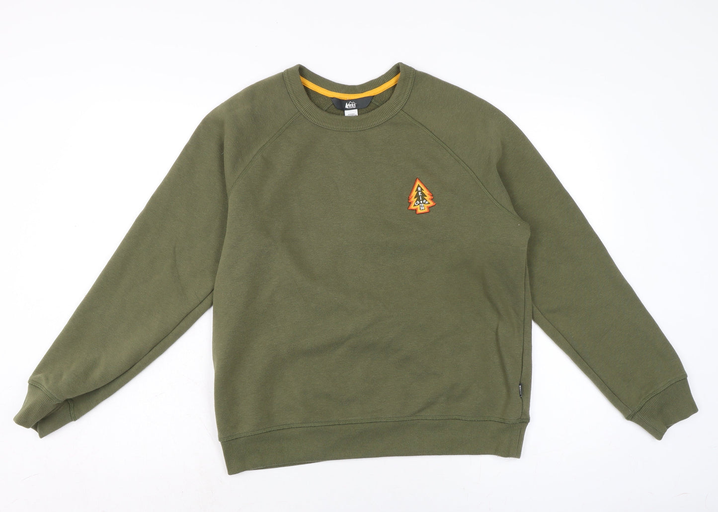 Reicoop Mens Green Cotton Pullover Sweatshirt Size S