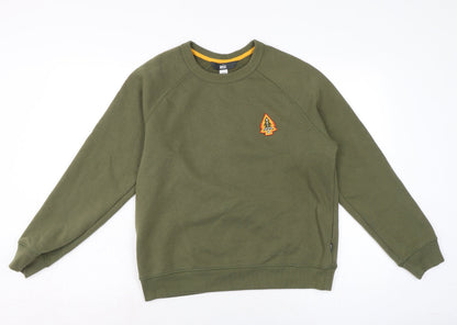 Reicoop Mens Green Cotton Pullover Sweatshirt Size S