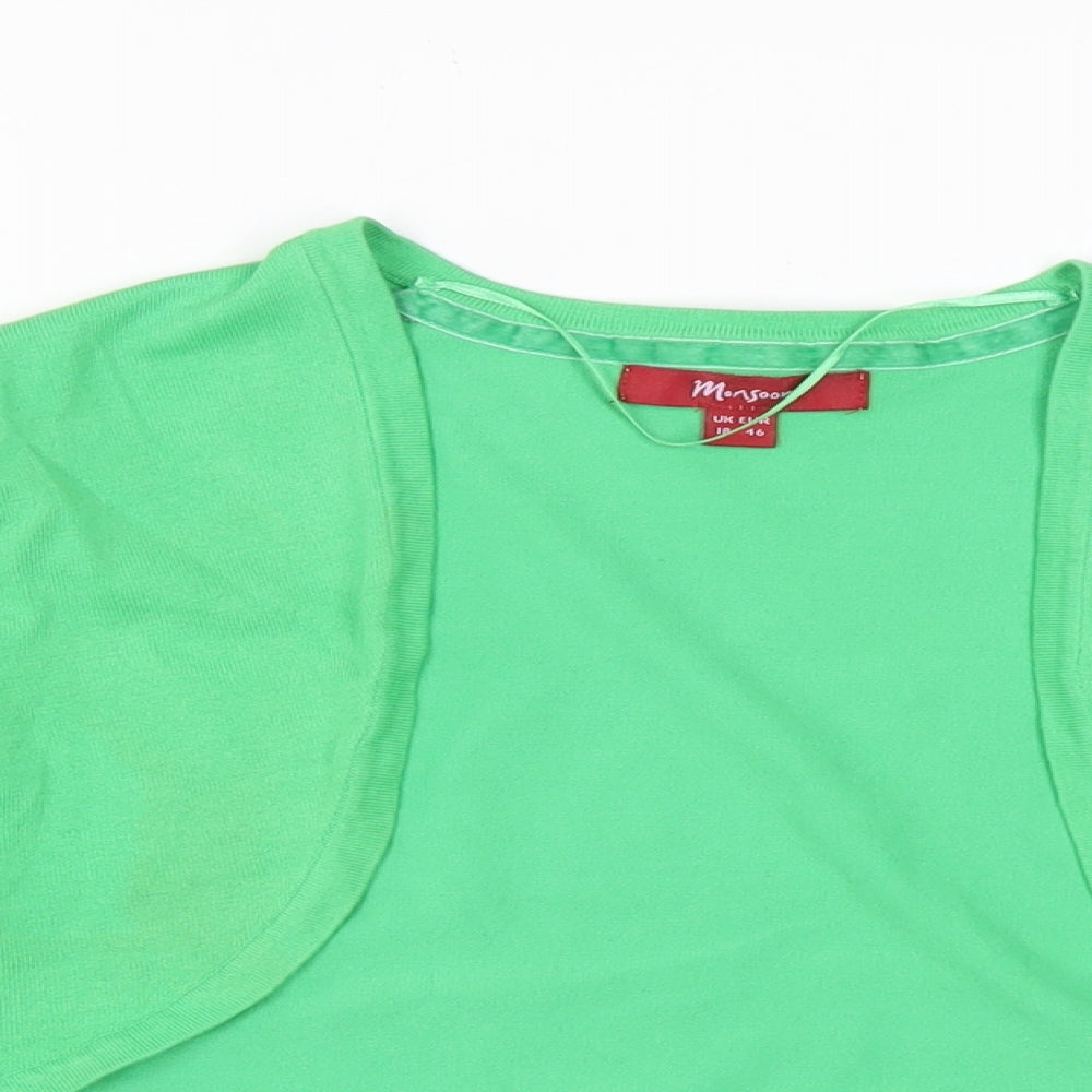 Womens UK Size L Monsoon Green Cardigan Jumper