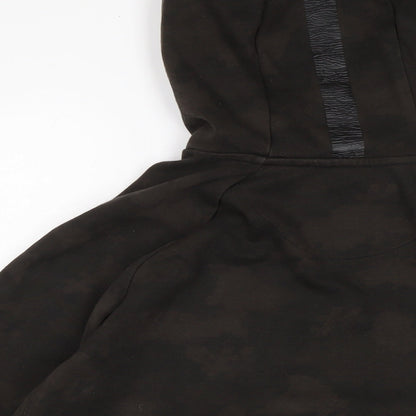Free The Future Mens Brown Camouflage Cotton Pullover Hoodie Size S - Zip detail to side.