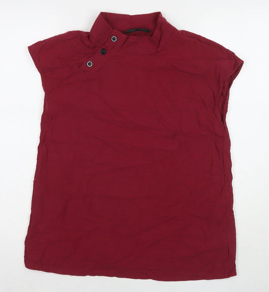 Womens UK Size L Celmia Red Basic Button-Up