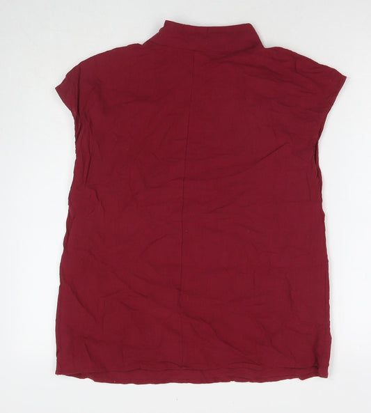 Womens UK Size L Celmia Red Basic Button-Up