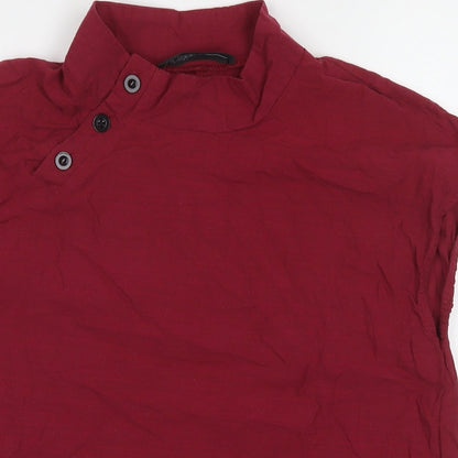 Womens UK Size L Celmia Red Basic Button-Up