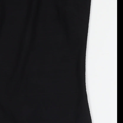 NEXT Womens Black Polyester Tank Dress Size 10 Round Neck Zip
