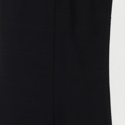NEXT Womens Black Polyester Tank Dress Size 10 Round Neck Zip