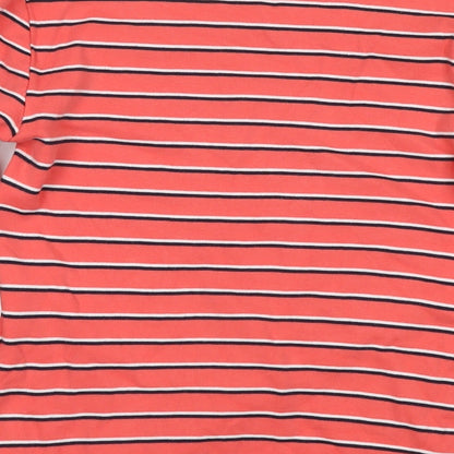 Nautica Womens Red Striped Cotton Pullover Sweatshirt Size S Pullover