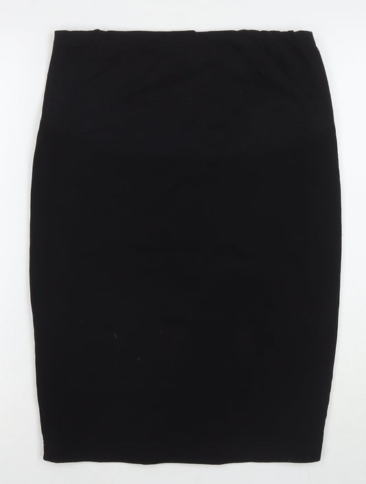 JoJo Maman Bébé Womens Black Polyester Straight & Pencil Skirt Size 8