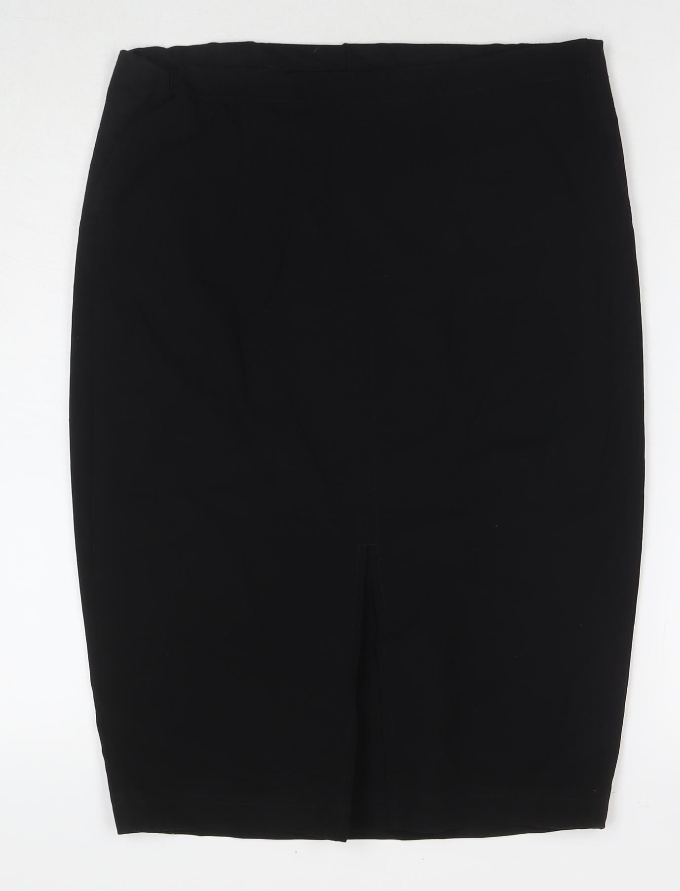 JoJo Maman Bébé Womens Black Polyester Straight & Pencil Skirt Size 8