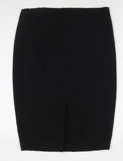 JoJo Maman Bébé Womens Black Polyester Straight & Pencil Skirt Size 8