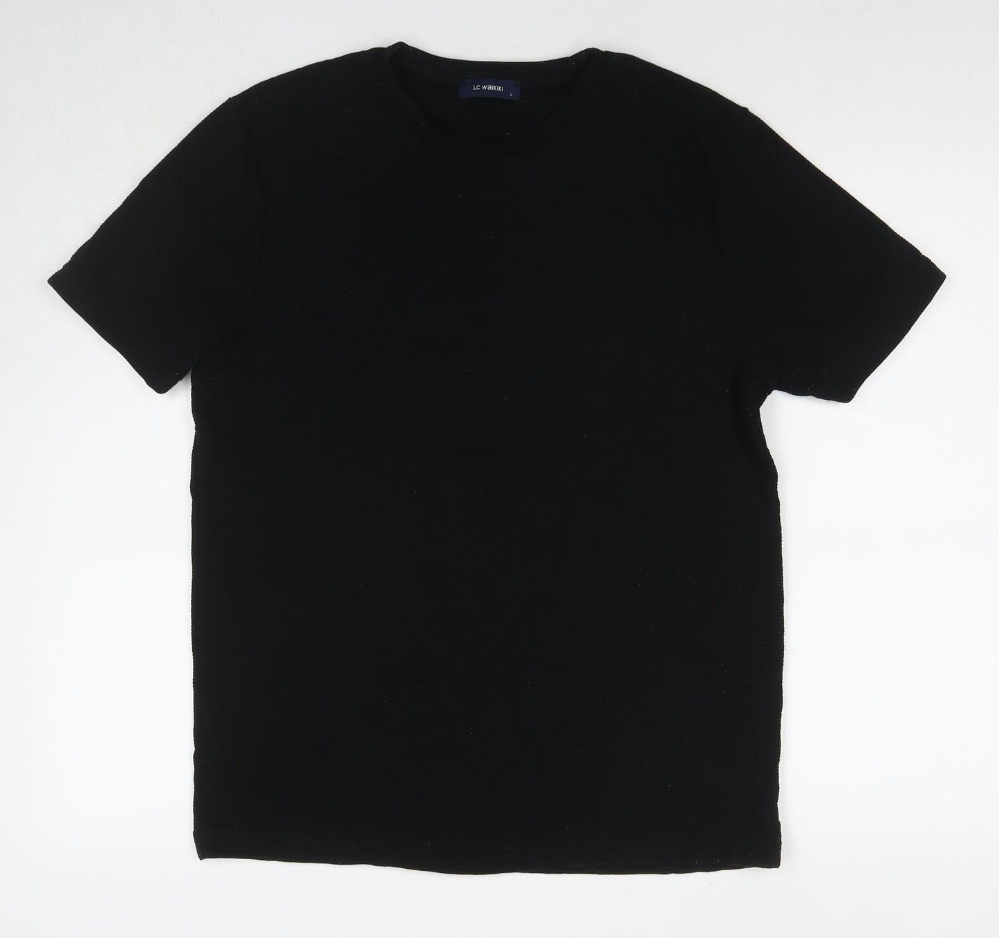 Womens UK Size L LC Waikiki Black Basic T-Shirt