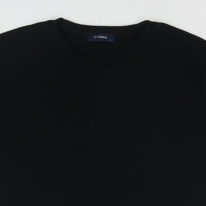 Womens UK Size L LC Waikiki Black Basic T-Shirt