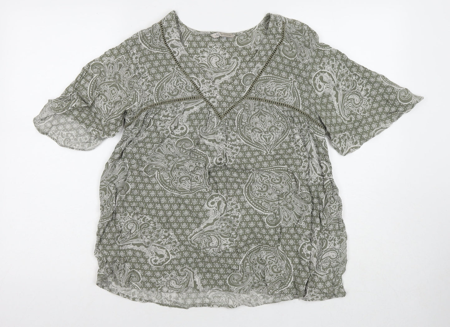 Womens UK Size 10 Marks and Spencer Grey Basic Blouse