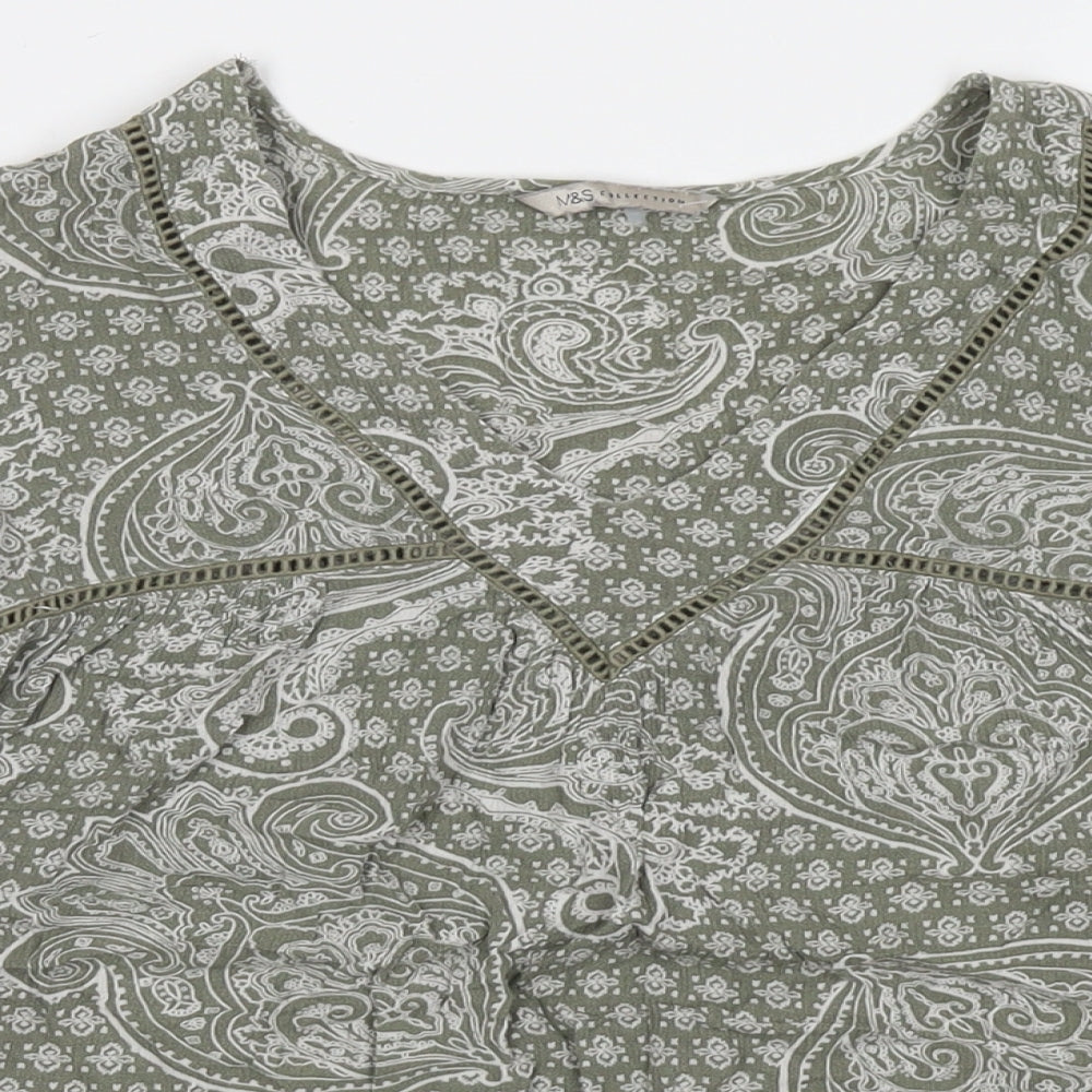 Womens UK Size 10 Marks and Spencer Grey Basic Blouse