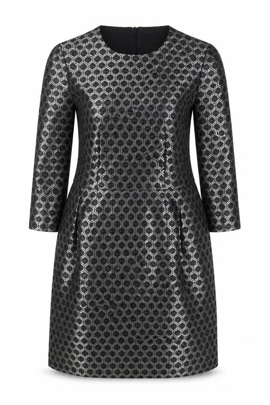 Front view of Autograph women’s silver polyester a-line, size UK 12, round neck pullover