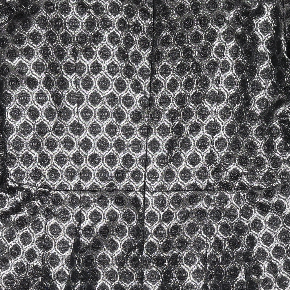 Autograph Womens Silver Polyester A-Line Size 12 Round Neck Pullover