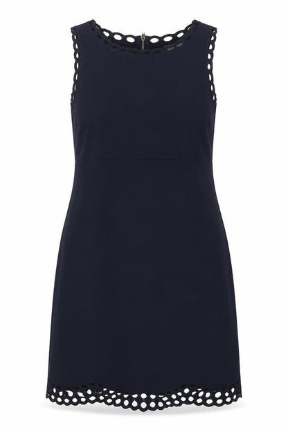 Marks and Spencer Womens Blue Viscose A-Line Size 10 Round Neck Pullover