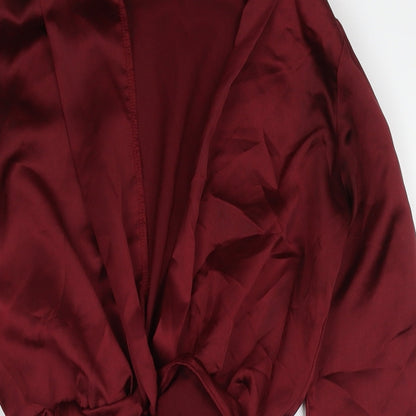 PRETTYLITTLETHING Womens Red Polyester A-Line Size 6 Collared Pullover